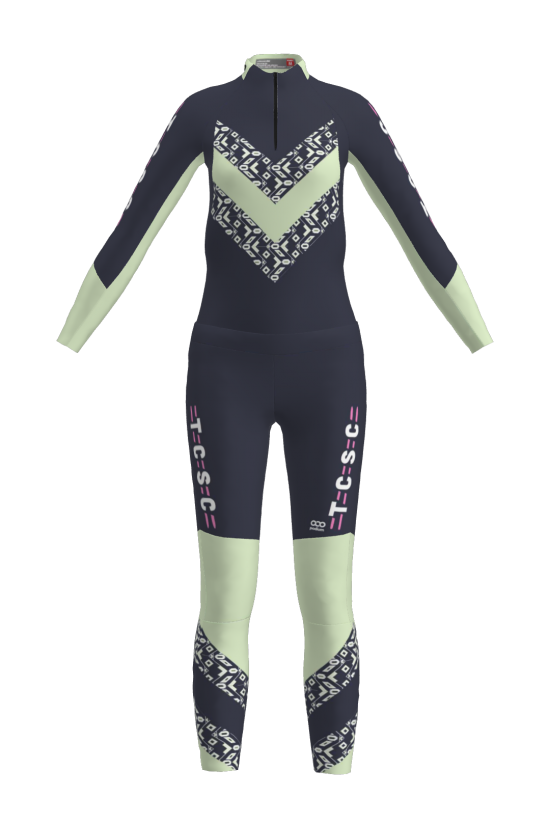 Podiumwear Women's Gold Two-Piece Race Suit Gallery