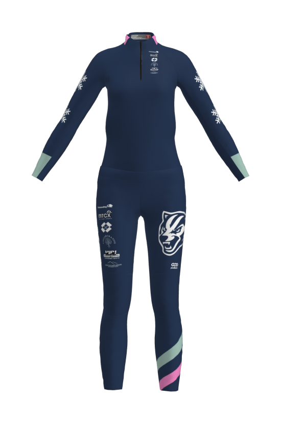Podiumwear Women's Gold Two-Piece Race Suit Gallery