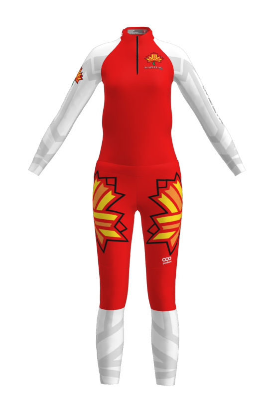 Podiumwear Women's Gold Two-Piece Race Suit Gallery