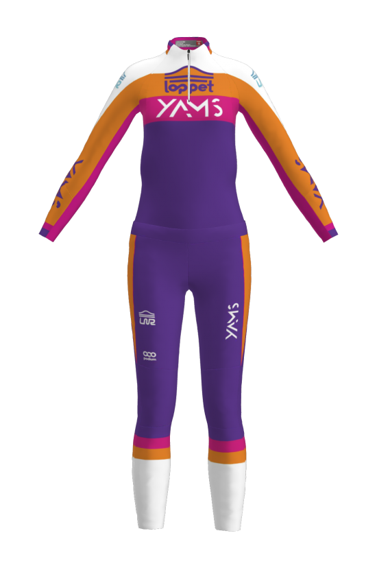 Podiumwear Women's Gold Two-Piece Race Suit Gallery