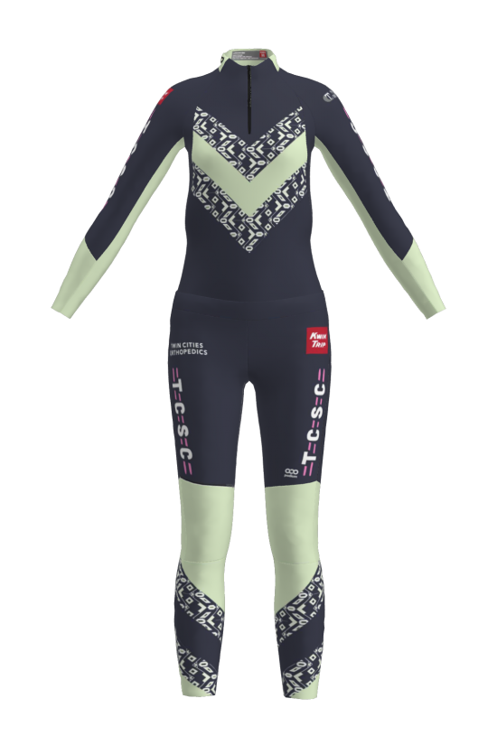 Podiumwear Women's Gold Two-Piece Race Suit Gallery