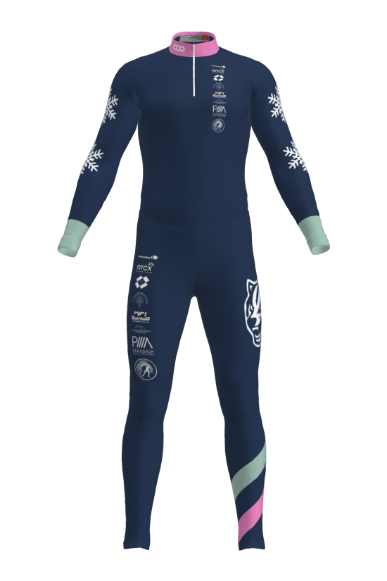 Podiumwear Unisex Silver Two-Piece Race Suit Gallery