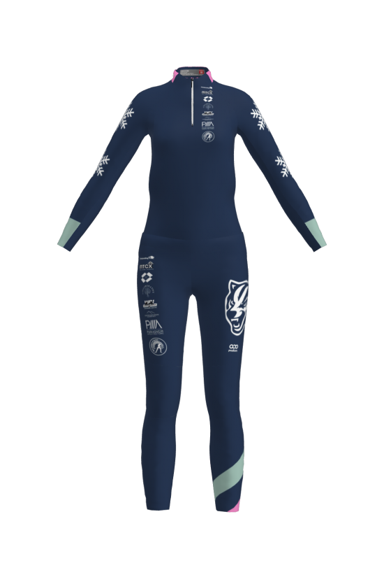 Podiumwear Women's Gold Two-Piece Race Suit Gallery