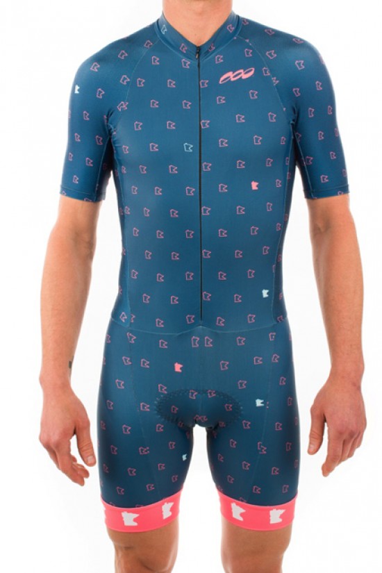 Podiumwear Men's Short Sleeve Skinsuit with Pockets