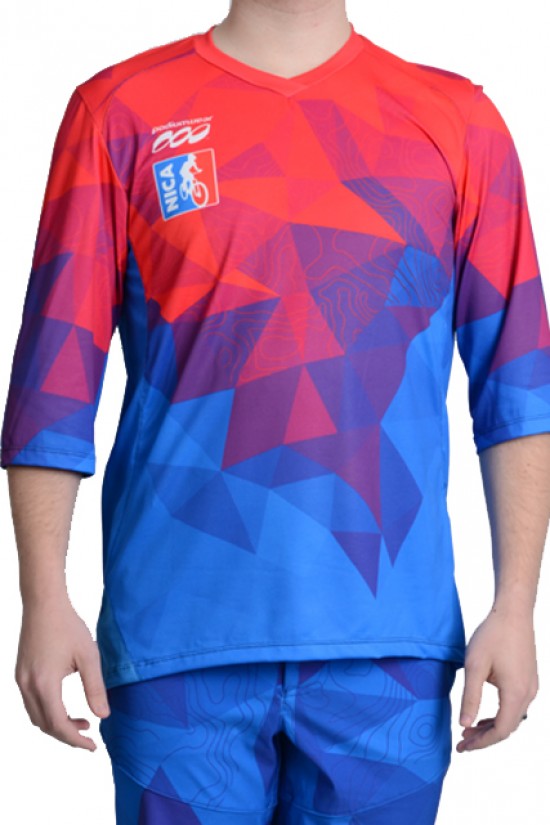 Podiumwear Men's Gold 3/4 Sleeve MTB Jersey