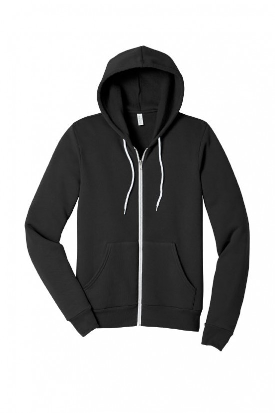 Podiumwear Unisex Sponge-Fleece Full-Zip Hoodie with Print