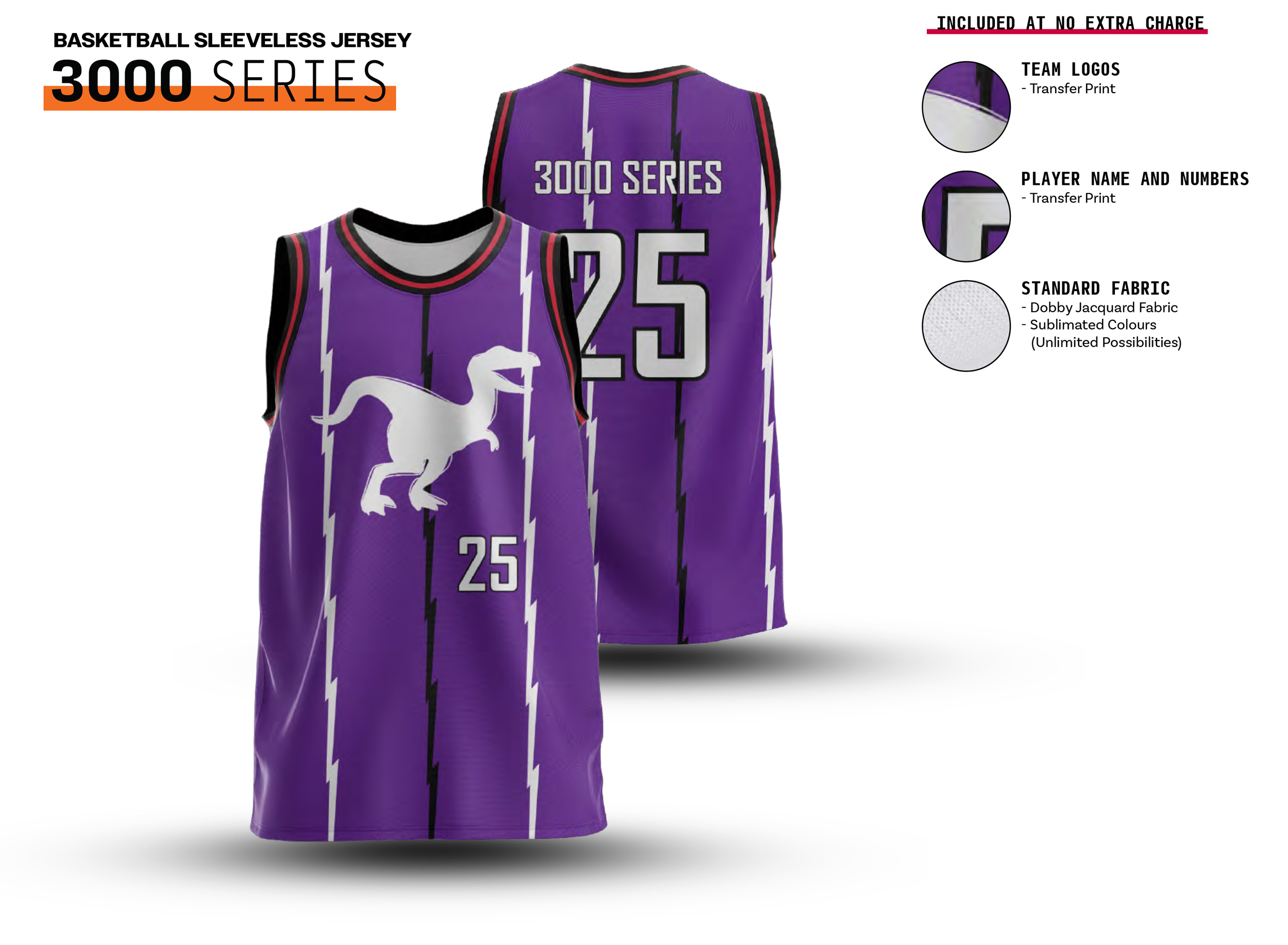 Custom Sleeveless Basketball Jersey - Sublimated - Team logos, player names and numbers included at no extra charge