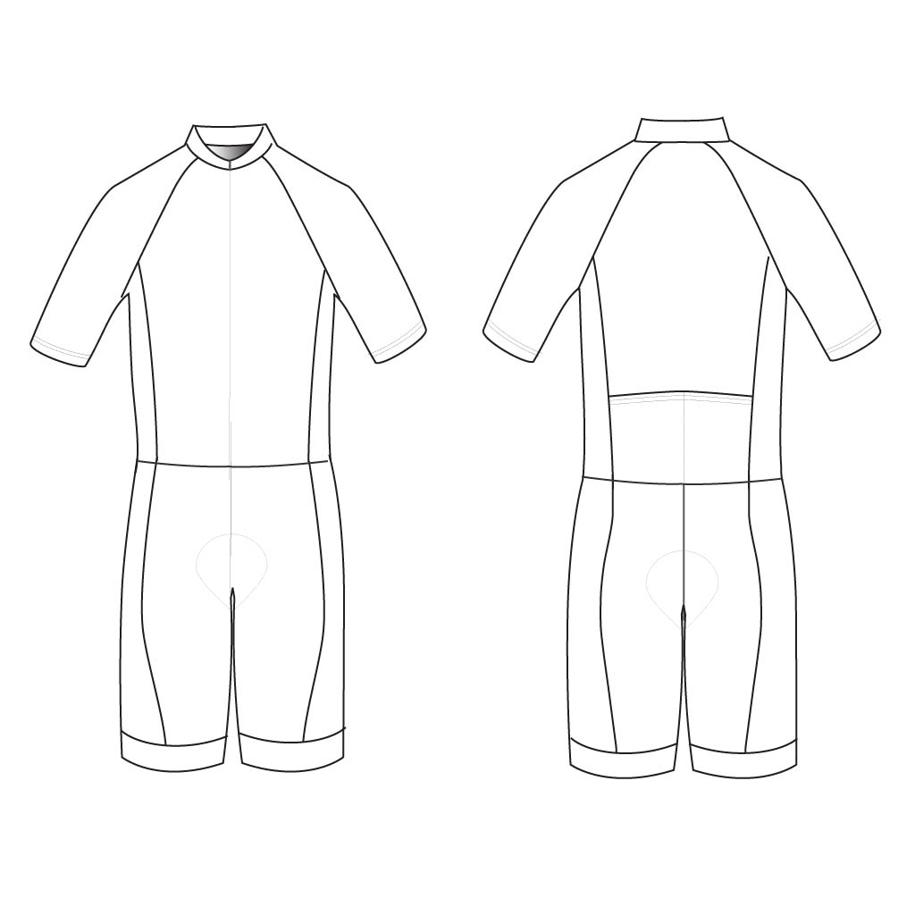 Men's Short Sleeve Skinsuit with Pockets | Podiumwear