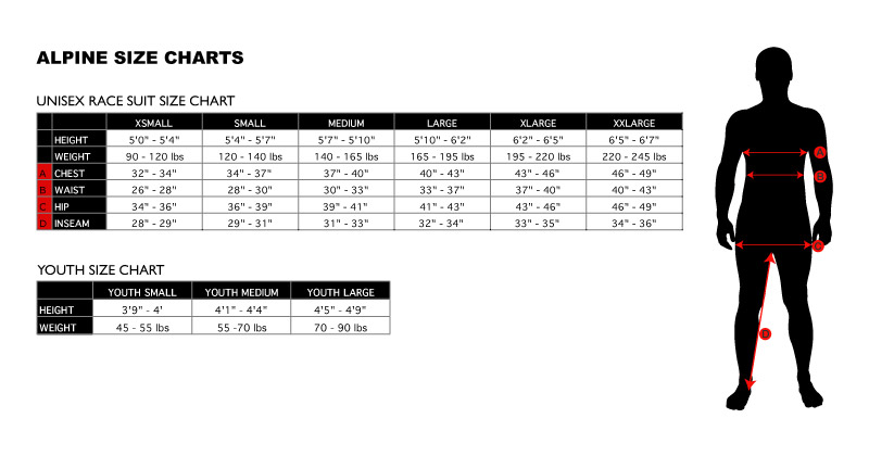 Classic Ski Size Chart